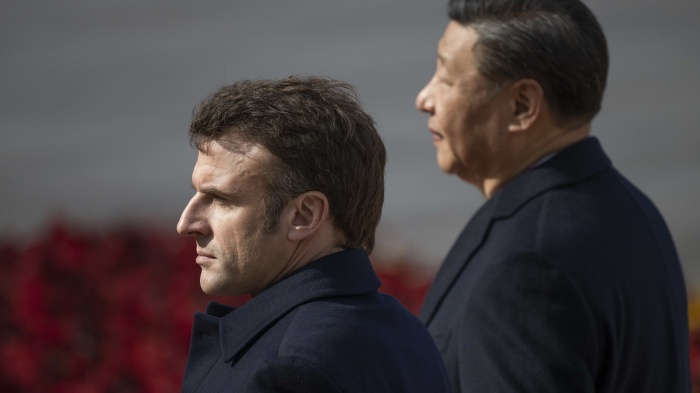French President Emmanuel Macron and China's President Xi Jinping
